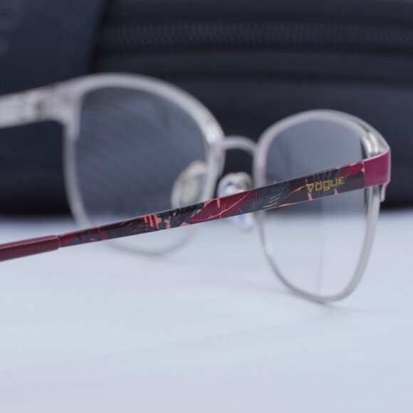 Final Price! Vogue VO4072 5055 Dark Red/Silver Eyeglasses 52mm - Picture 5 of 13